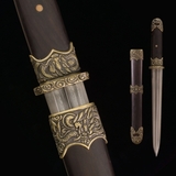 铜装花纹钢短剑