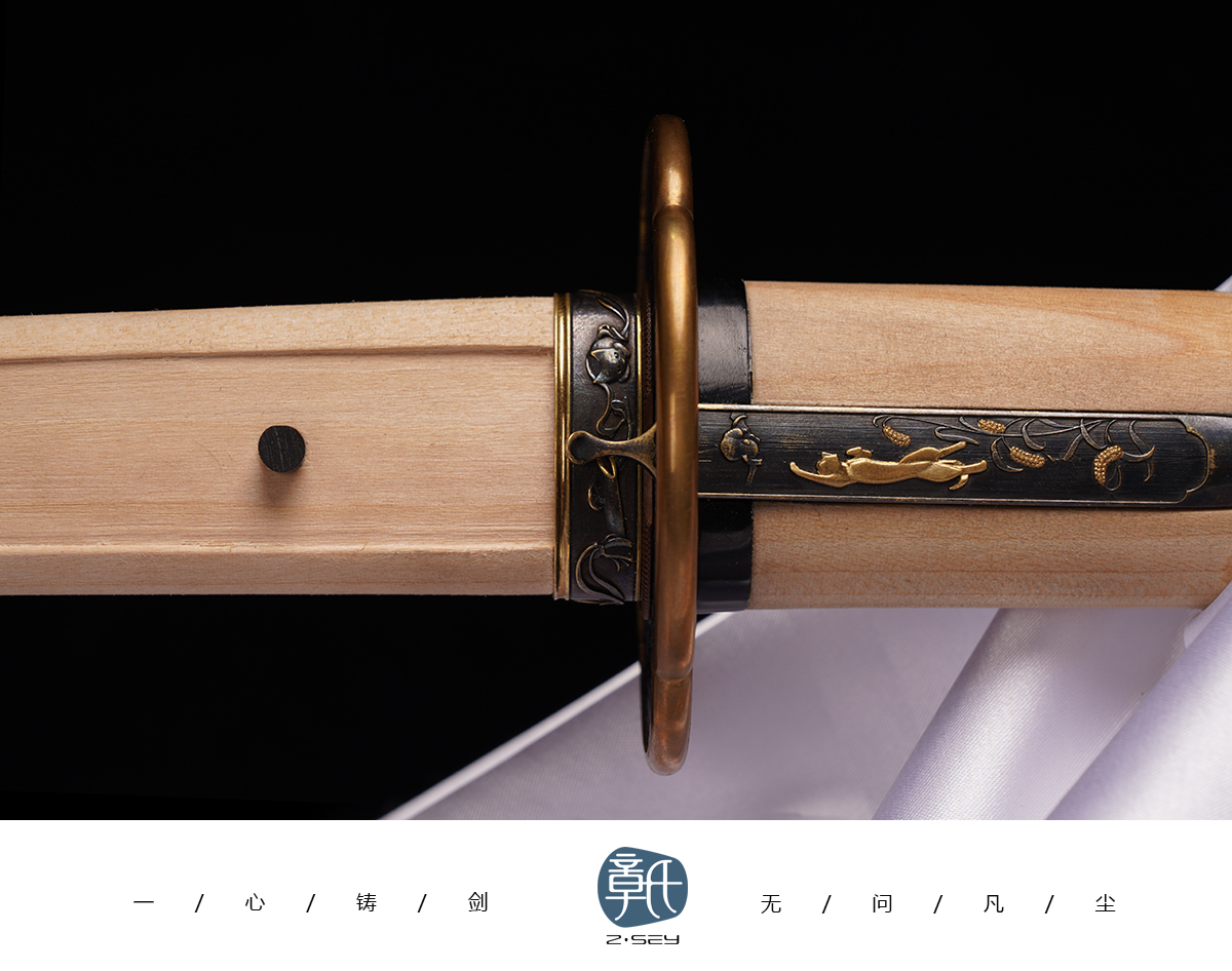 手工拵-带小柄和笄柜- 章氏刀剑-20余年专注日本刀